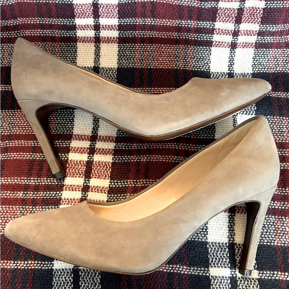 Cole Haan Gray Suede Heels